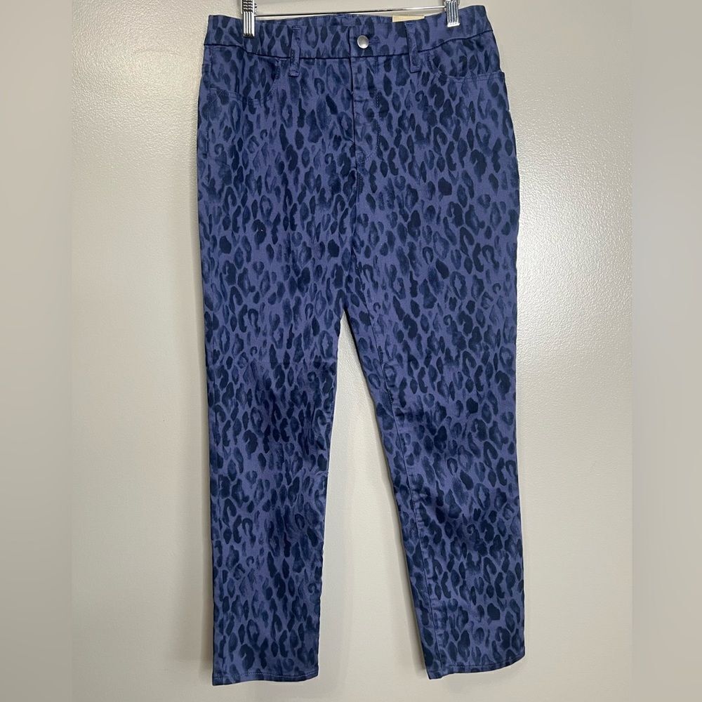 Chico’s girlfriend slim‎ ankle animal print size 8 edgy rocker